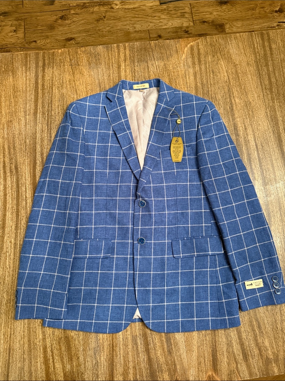 Class Club Blue Windowpane Blazer for Kids